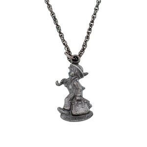 1990 Goebel Hummel Vintage Sterling Silver 925 Merry Wanderer NB33 Necklace 20"